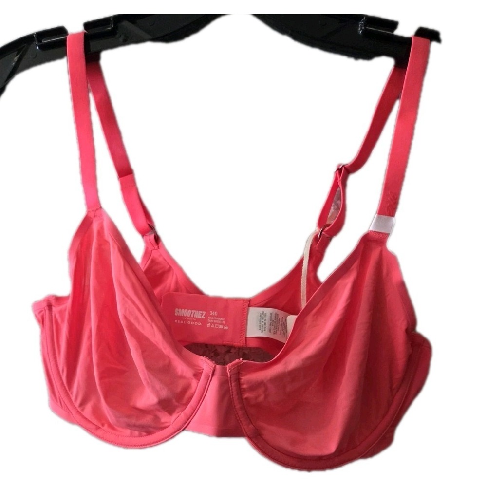Aerie Smoothez Bra 34D Coral Pink Full‎ Coverage Underwire NWT